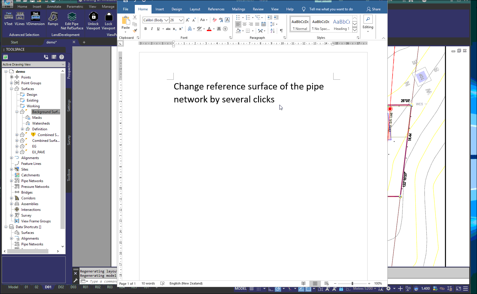 Edit Reference Surface Of Network
