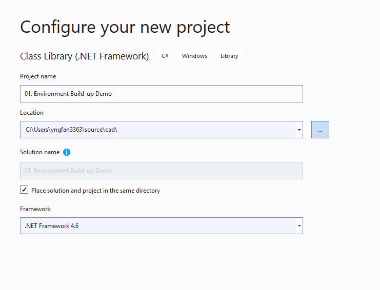 Input the Project name