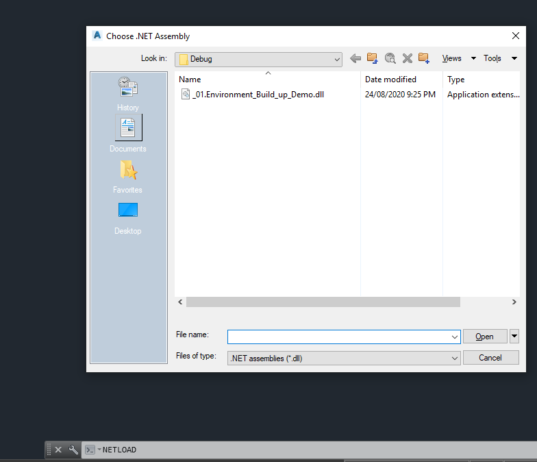 Load our dll file